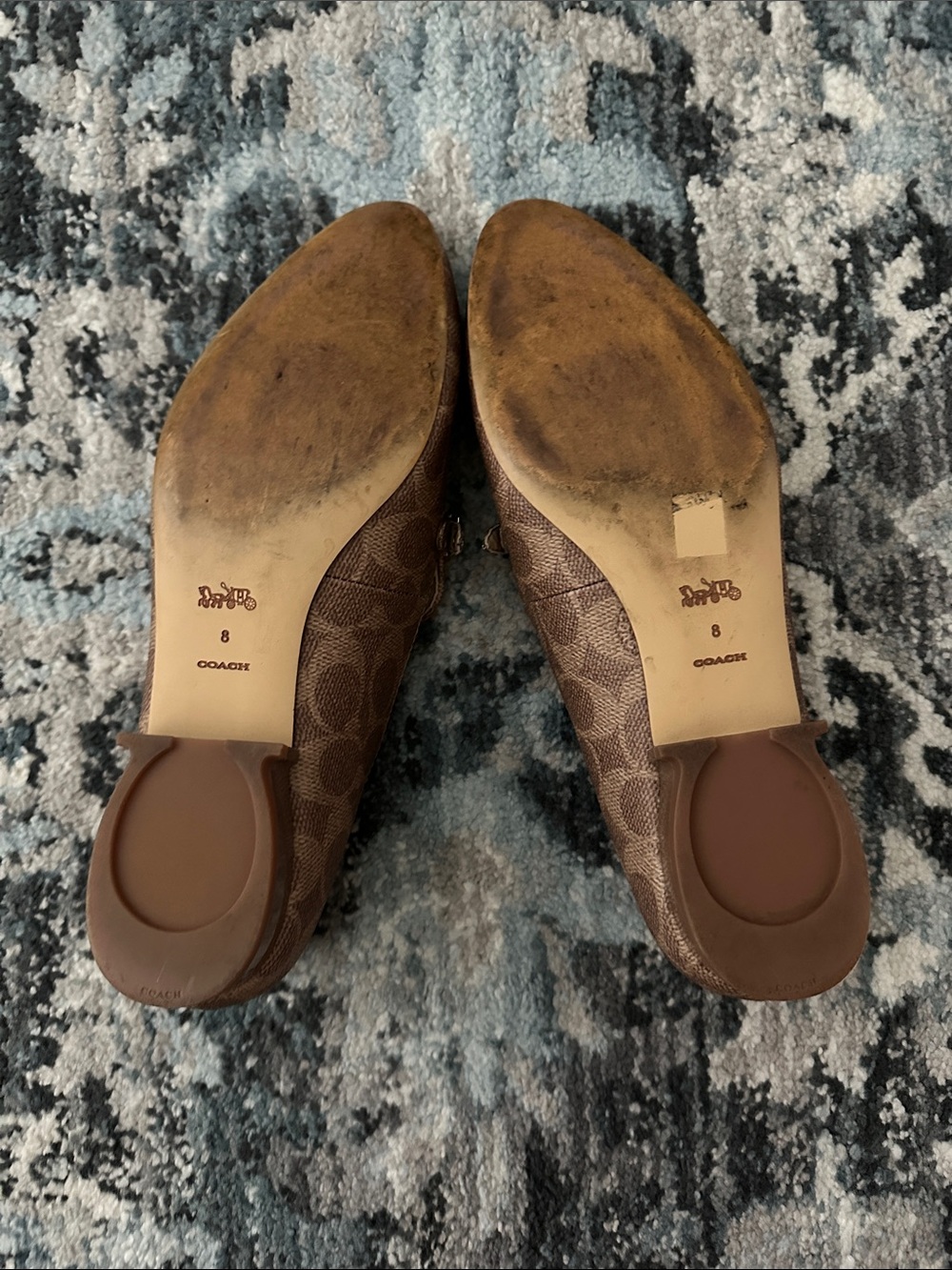 Coach Isabel Signature Loafer - Brown Pointed Toe with Gold Accent - Picture 3 of 3